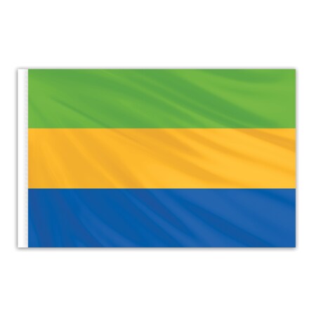 Gabon Indoor Nylon Flag 4'x6'